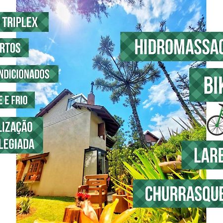 Villa Incrivel Casa Com Hidro-Bikes-Centro De Gramado 3Q Esterno foto